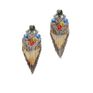 Iosselliani - Fringe Mixed Color Earrings